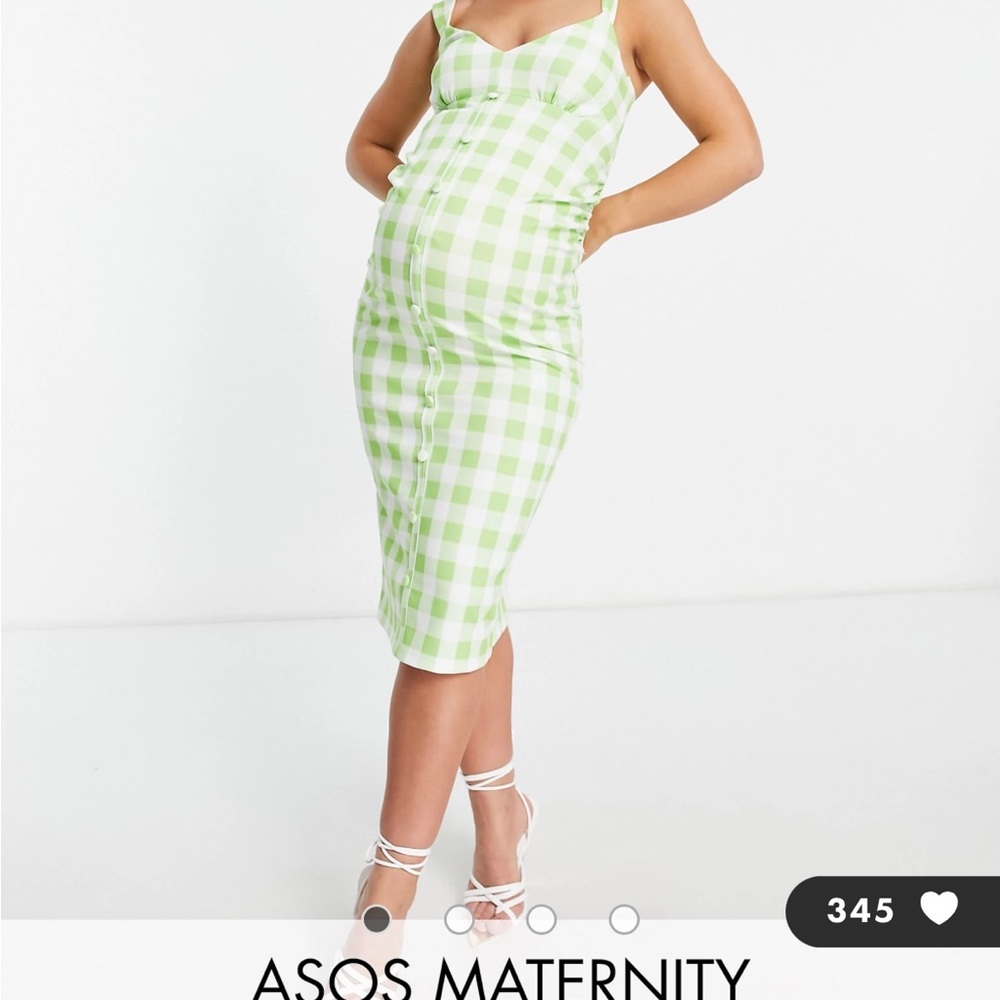 ASOS gingham green Maternity
